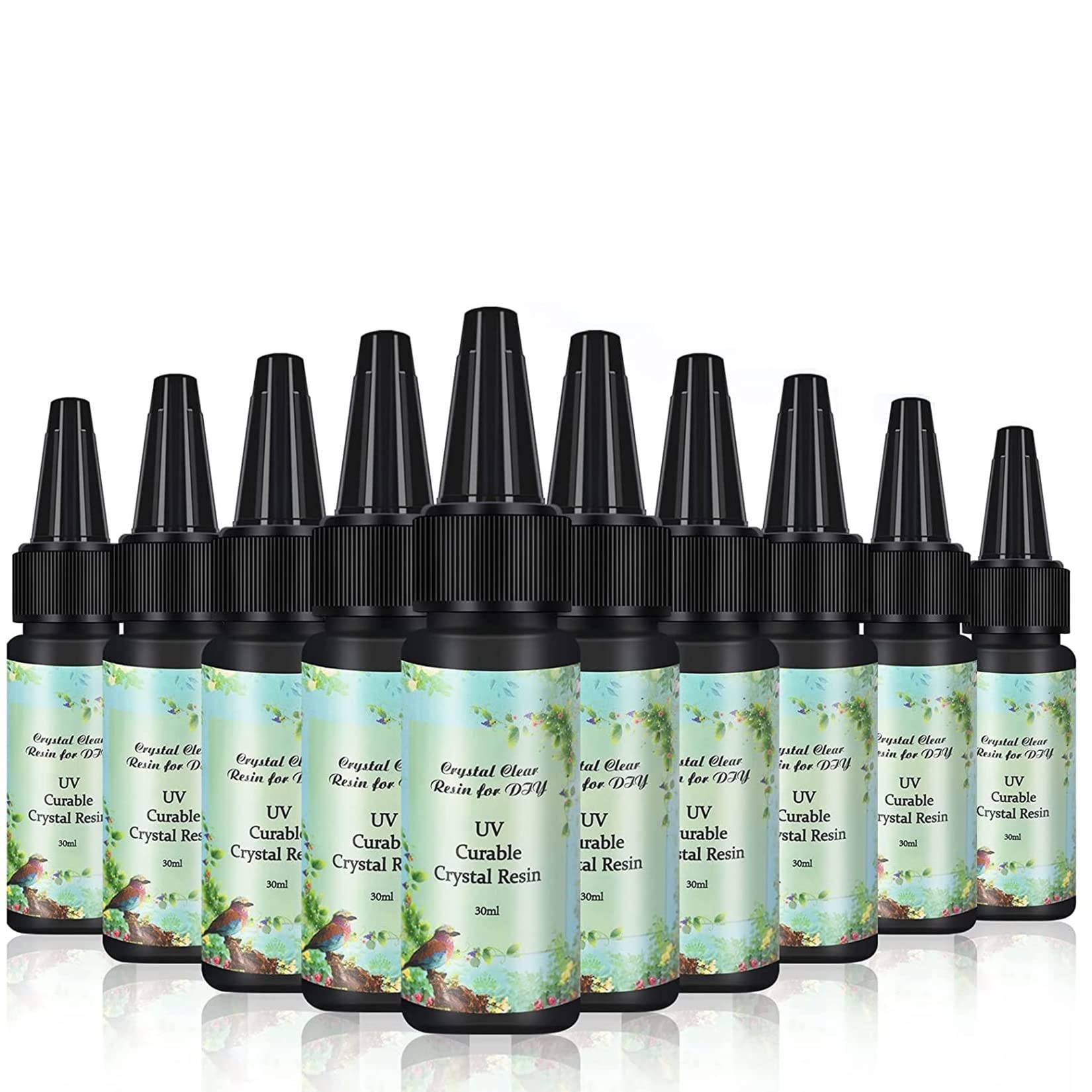 10 Pieces 30ML Crystal Epoxy Resin UV Glue Nail Art Tools For DIY Home Professional Handcraft Jewelry Earrings Necklace Bracelet Nail Art Accessories