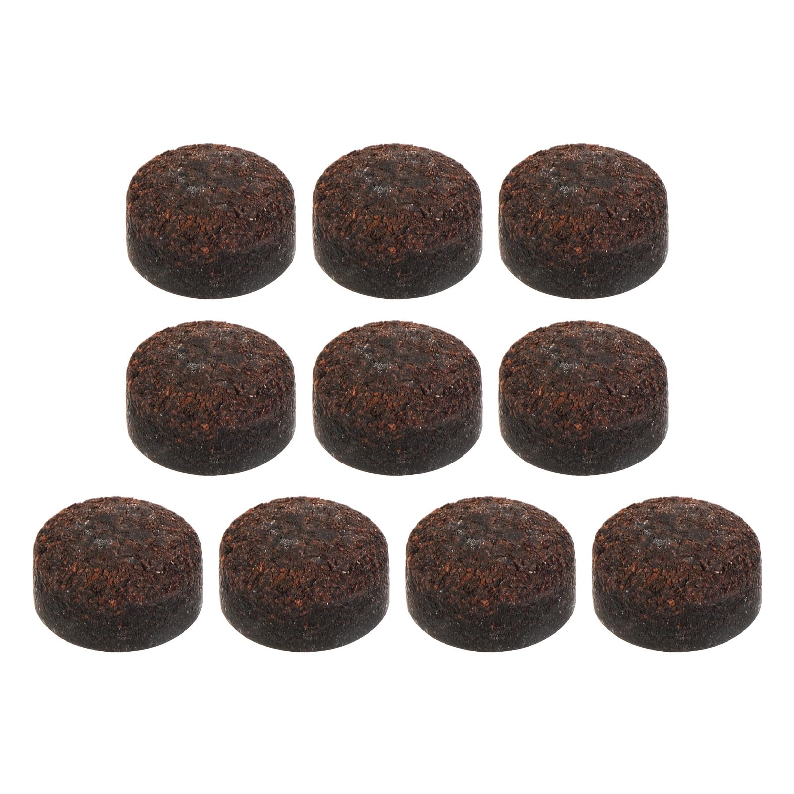 PATIKIL 12mm Pool Cue Tips, 10 Pack Pool Billiard Cue Tips Pool Stick Replacement Tip Snooker Cue Tips for Pool Cue, Brown