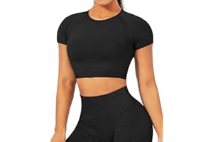TZLDN Womens Workout Crop Tops Long Sleeve Shirt Women Thumbholes Yoga Gym Clothes Hollow Out Athletic Tight Tee