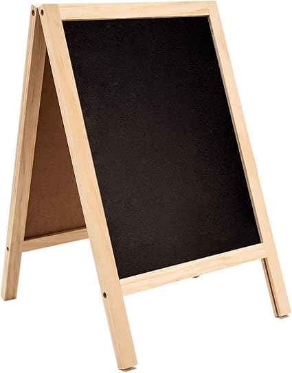 Amazon Aフレーム黒板 自立式歩道メッセージボード ミニ両面aフレーム黒板 子供用ミニ黒板 黒板 文房具 オフィス用品