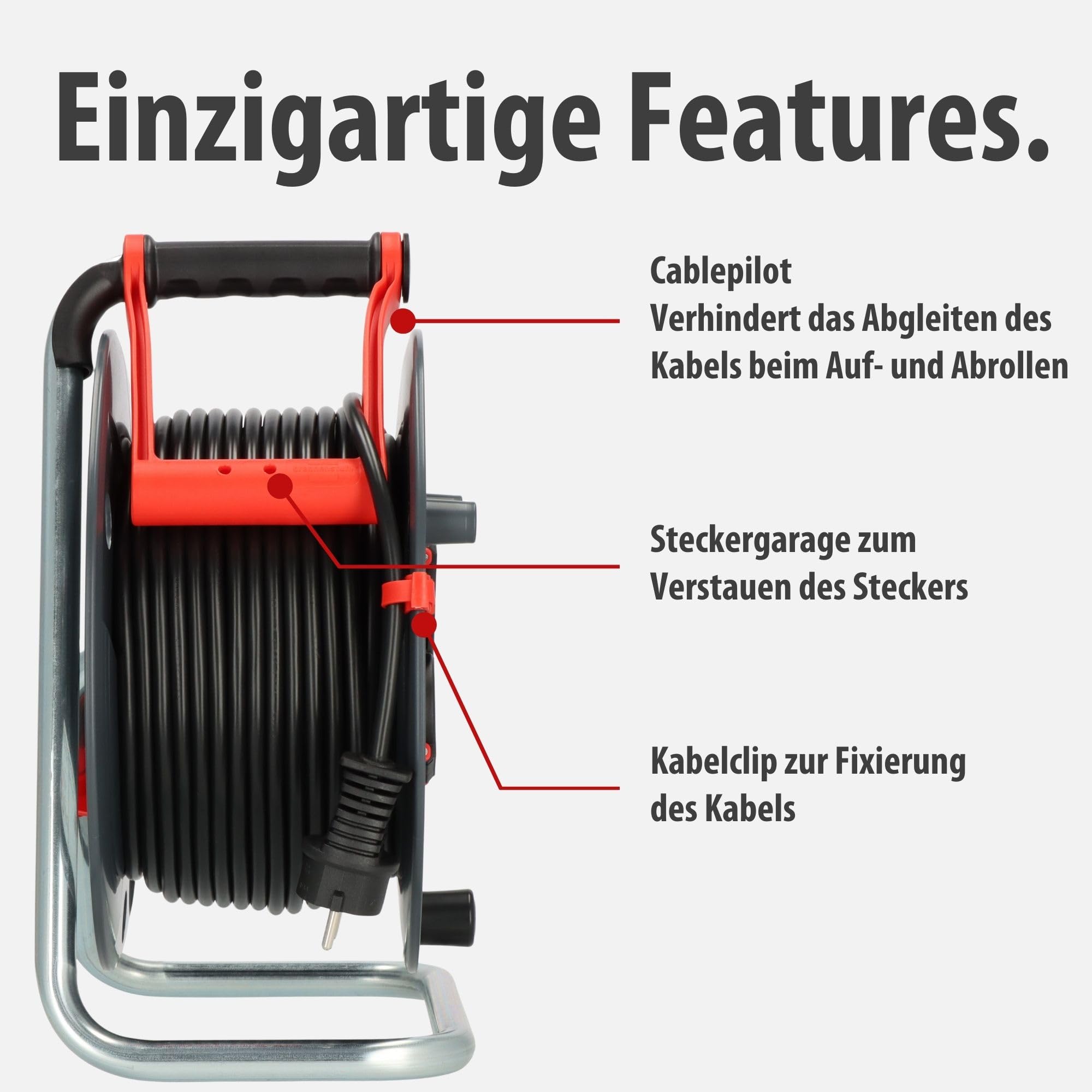 Brennenstuhl Garant V2 IP44 Kabeltrommel 50m Outdoor (Made in Germany, 3 Schutzkontakt-Steckdosen, Überhitzungsschutz, Spezialkunststoff) 4
