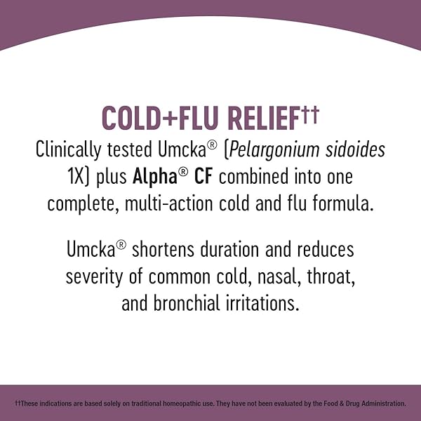 NATURE’S WAY UMCKA COLD AND FLU RELIEF SYRUP, FEVER*, SORE THROAT, COUGH, CONGESTION, BODY ACHES*, HOMEOPATHIC, PHENYLEPHRINE FREE, 0.05% ALCOHOL, BERRY FLAVORED, 4 FL OZ (PACKAGING MAY VARY)