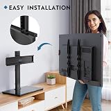 BONTEC Swivel TV Stand for 24-60 inch TVs, Height Adjustable, Glass Base view 8