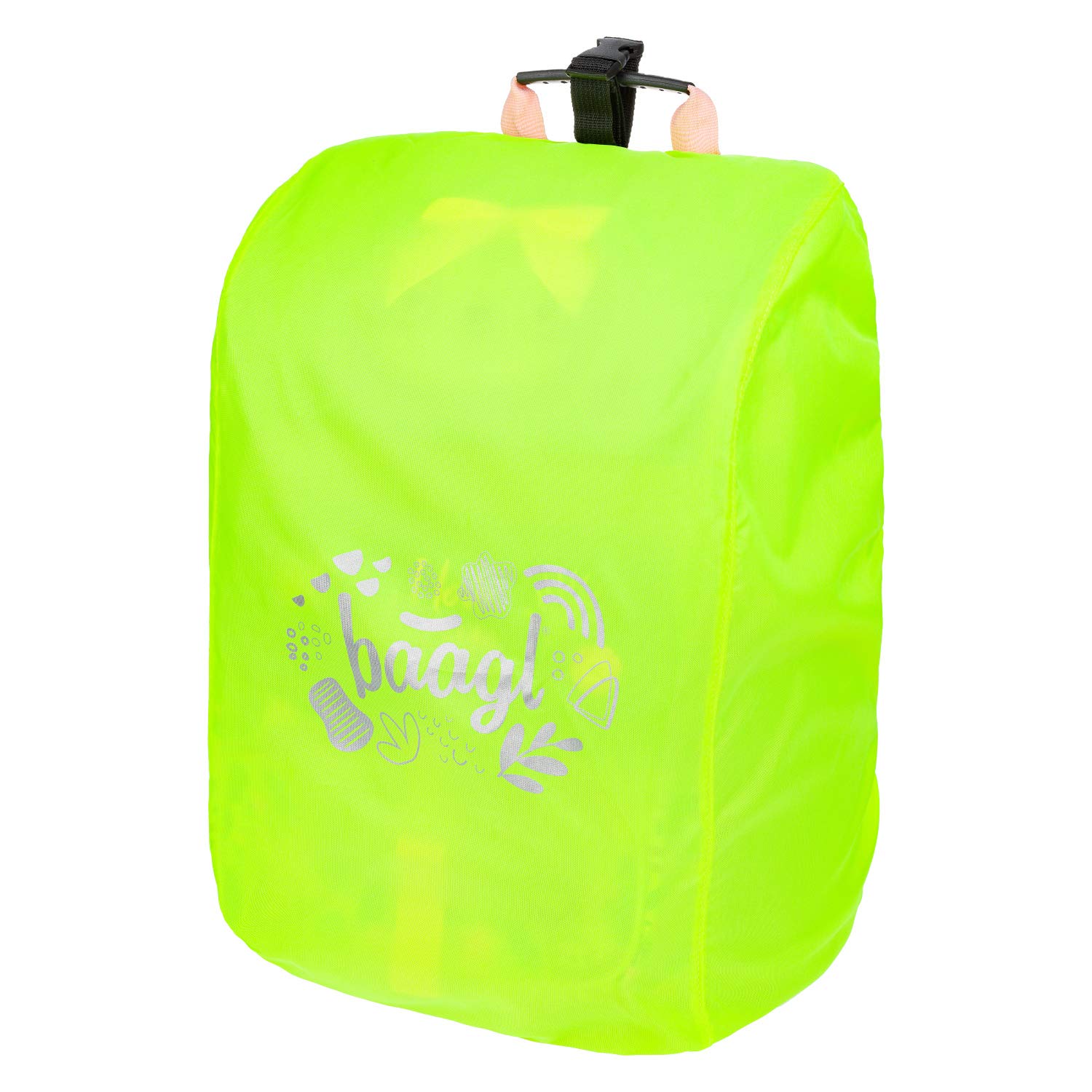 Baagl Reflective Rain Cover for School Bag, yellow, Zippy Schulranzen, Protective