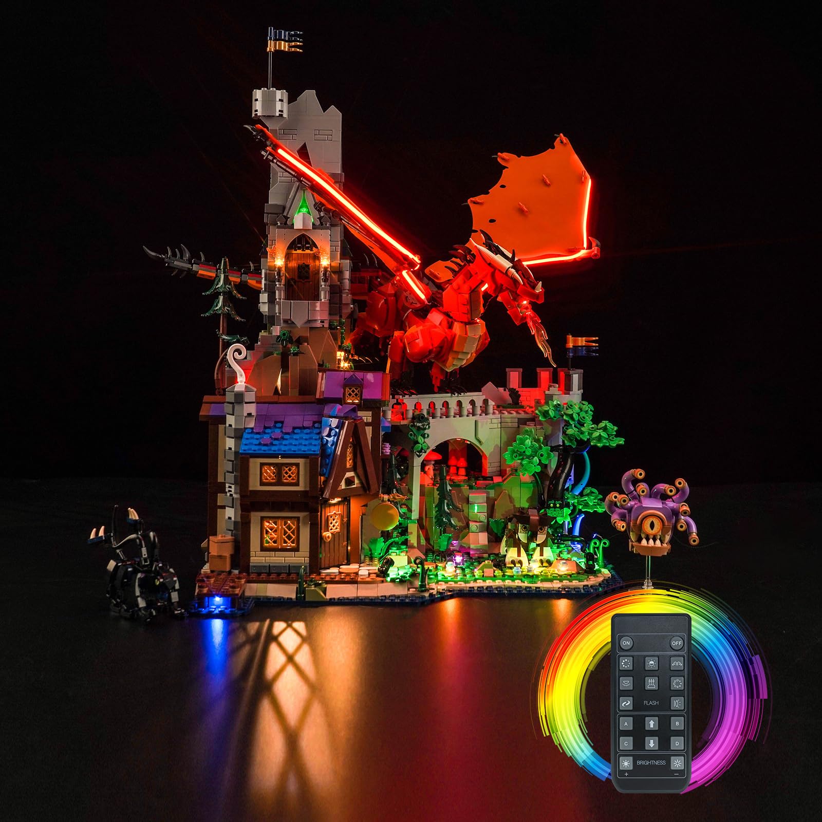 Remote Control Light Kit for Lego 21348 Dungeons & Dragons: Red Dragon's Tale (No Model), Led Light Set for Lego Dungeons & Dragons: Red Dragon's Tale Creative Toys — image 1