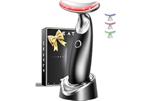 NEATLT Red Light for Face and Neck, 7-in-1 Face Massager Tool, 3-Color Portable Facial Massager for Skin Care (5.9in)