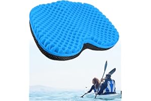 Contour Kayak Seat Cushion by MMOBIEL – Anti-Slip Waterproof Gel Cushion for Kayak, Canoe, Boat & Rowing – Ergonomic Pressure
