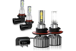 TXBILMOO Fit For Ford F150 F250 F350 (2004-2014) Light Bulbs, 9008 Bulbs and 9145 Fog Light Bulbs, 600% Brightness 24000LM Super Bright, Plug and Play, Pack of 4