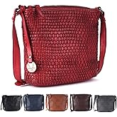 VILENCA HOLLAND Genuine Leather Crossbody Sling Bag for Women - Trendy Casual Office Bag with Adjustable Strap
