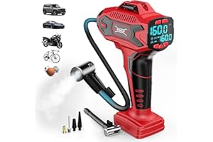 DIYtoolifz Tire Inflator Compatible with Milwaukee 18V Air Compressor Cordless, 160PSI Portable Handheld Air Pump with Digita
