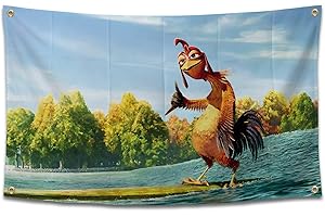 BIIAIUE Chicken Flag Funny Poster Durable Man Cave Wall Flag with 4 Brass Grommets 3x5 Feet Tapestry for College Dorm Room Decor,Outdoor,Bedroom, Parties gifts, travel, filming,events,festivals.. high-resolution banner