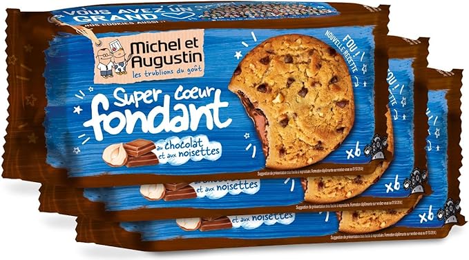 Michel Et Augustin Cookies Cœur Fondant Au Lait Et Noisettes