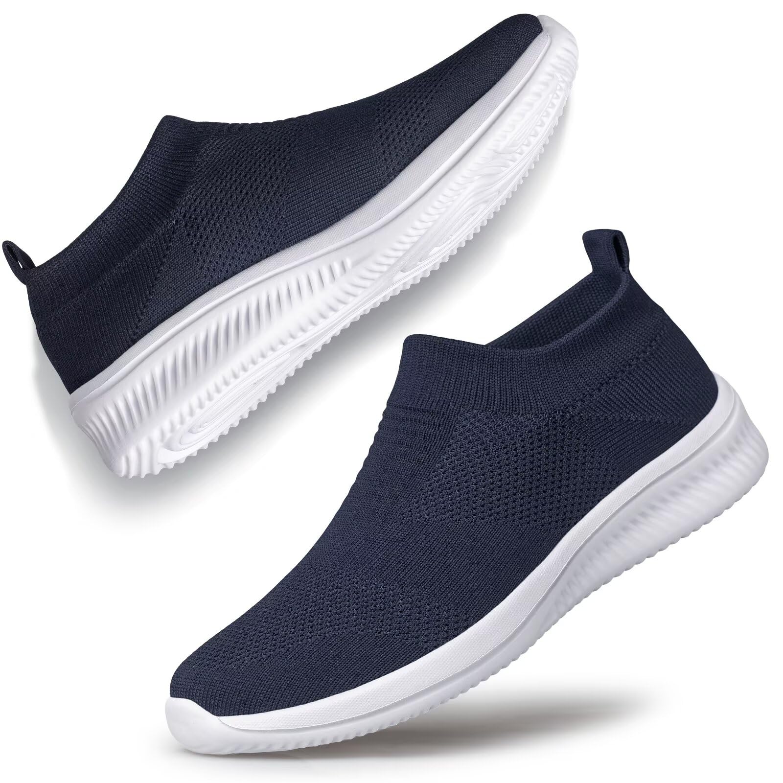 vibdiv Flat Shoes Mesh Knit Sock Sneakers Slip on