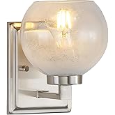 Elliott 1-Light Vanity Light in Pewter with Alabaster Shade
