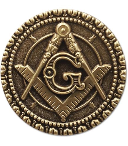 Past Master AF&AM Square & Compasses Masonic Lapel Pin - Gold Finish Brass Freemason Jewelry - The Masonic Exchange - View #6
