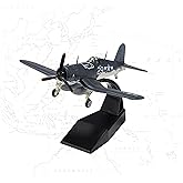 Udnorbay F4U Corsair Die-cast Airplanes-1/72 Scale U.S. Navy WWII Aircraft Fighter Jet Metal Aircraft Model for Collector, Aviation Enthusiast-Premium Collectiable with Display Stand 01