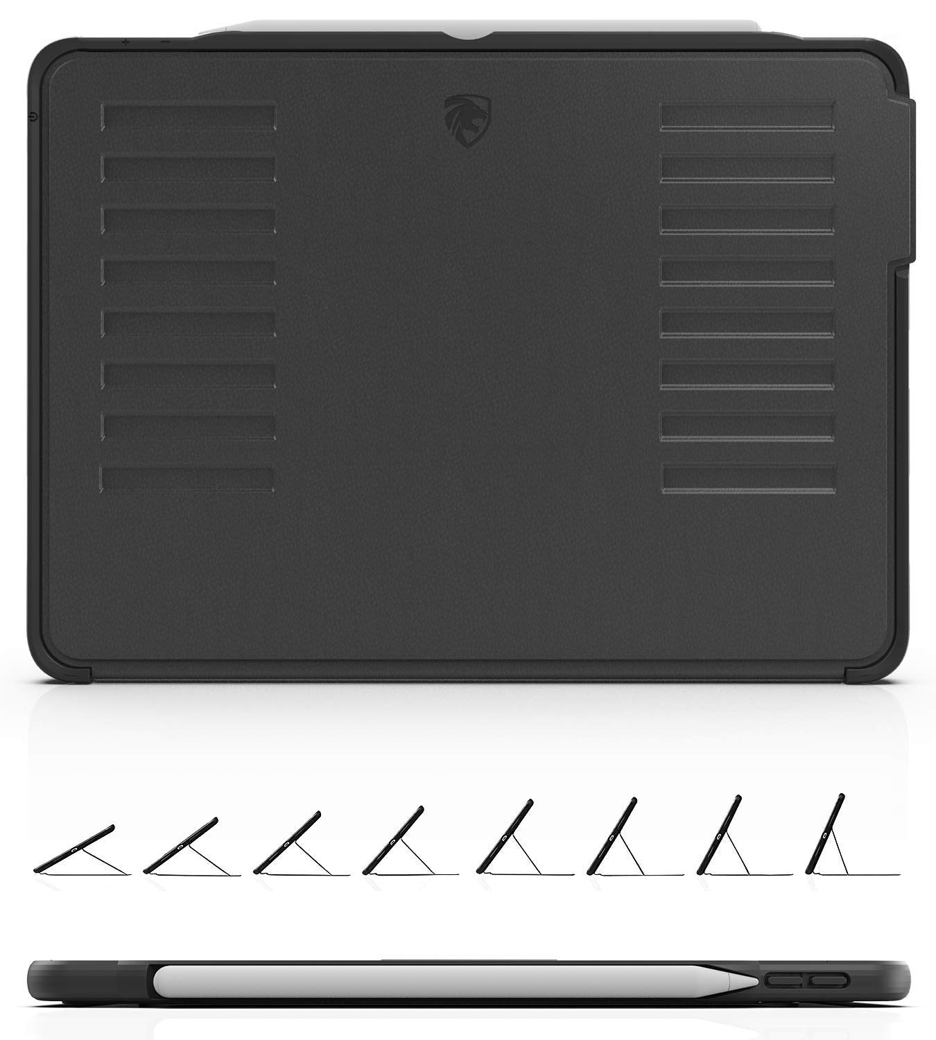 ZUGU CASE The Muse Case - 2018 iPad Pro 11 inch (New Model) - Very Protective But Thin + Convenient Magnetic Stand + Sleep/Wake Cover (Black)