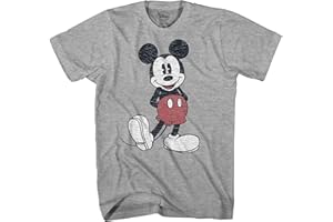 Disney Men's Full Size Mickey Mouse Distressed Look T-Shirt