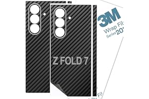Z Fold 7 Skin Wrap 3M Film (Pack of 2) Protective Back Glass Galaxy Z Fold 7 Skin (Carbon Fiber)