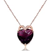 Uloveido Crystal Heart Necklace Love Pendant Wedding Valentines Jewelry for Women