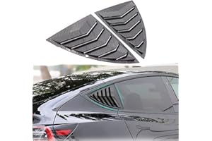 ASVEGE for Tesla Model Y Rear Side Window Cover Louver Sport Style, for Tesla Model Y 2021-2025 Exterior Decoration Accessories (Carbon Fiber Pattern)