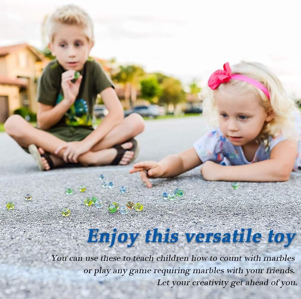 Powerking 200pcs Glass Beads Colorful Cat Eyes Glass Beads for Kids Toys/Games/Games/Fish/Plant Decoration - Image 3
