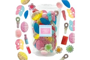 VINTERLAND - Bubs Swedish Candy Mix (1.2 Pounds) - Assorted Swedish Candy Bubs Godis - Big Bubs Ovals & Big Swedish Candy Skulls - Raspberry Shots, Strawberry Dreams, and more - Blue-2 Edition