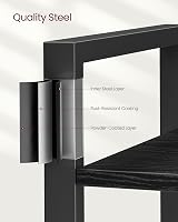 VASAGLE 6-Tier Bookshelf Ebony Black and Ink Black LLS082B56 30 x 80 x 186 cm view 5