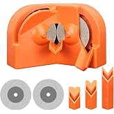 Hinbkenla Drill Bit Sharpener With 2 Grinding Wheels | For Electric Drill; Industrial Diamond Wheel, Nylon Housing, Sharpens HSS Carbide Cobalt Twist Bits In Seconds