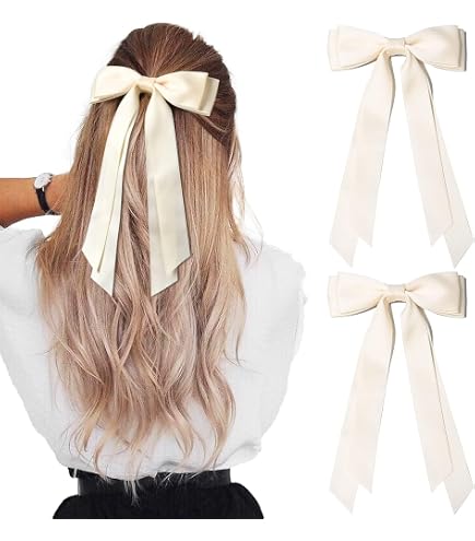 Amazon.com : Bride Hair Bow Clips for Women Beaded Bride  display picture 3