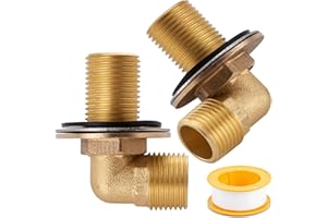 Jiavxlta 3Pcs Wall Mount Faucet Installation Kit, 1/2" External Thread Commercial Faucet Installation Kit,Includes 2 Faucets 
