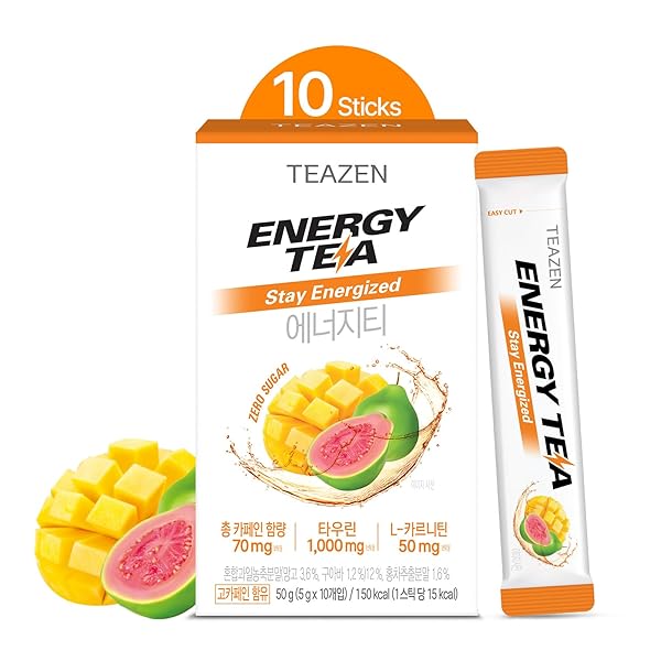 TEAZEN ENERGY DRINK POWDER, 70MG NATURAL CAFFEINE WITH...