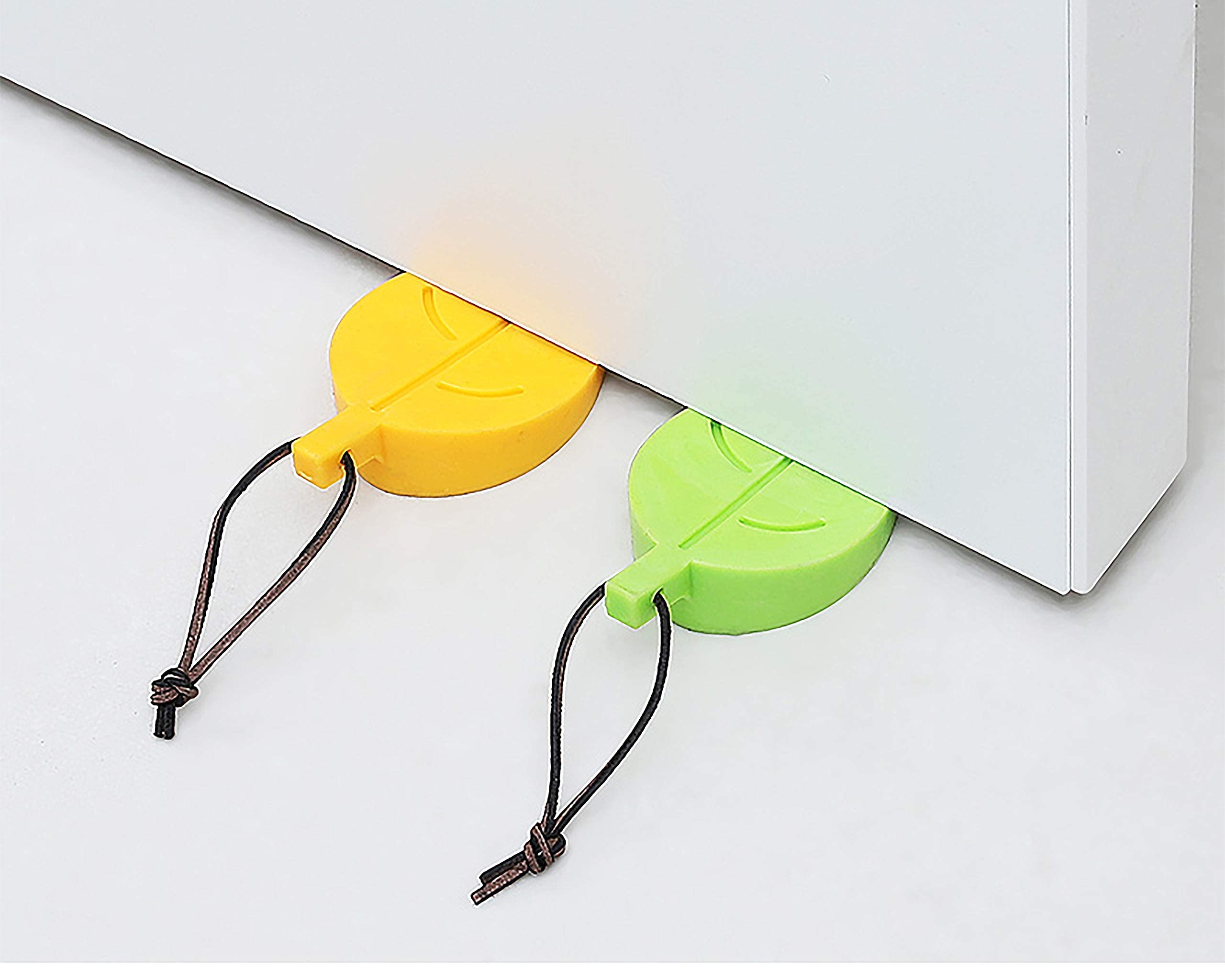 8 Pack,Door Stops Decorative,Silicone Door Stopper,Leaf Stylish Door Wedge Finger Protector Durable Door Wedges with Lanyard for Home, Garden, Office