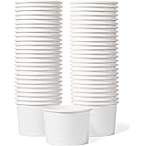 MATICAN Paper Ice Cream Cups - 50-Count 9-Oz Disposable Dessert Bowls for Hot or Cold Food, 9-Ounce Party Supplies Treat Cups