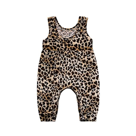 cotton fabrics Baby rompers infant leopard