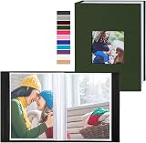 Benjia Small Photo Album 6x4 2 Packs 100 Pockets Portrait Only Green