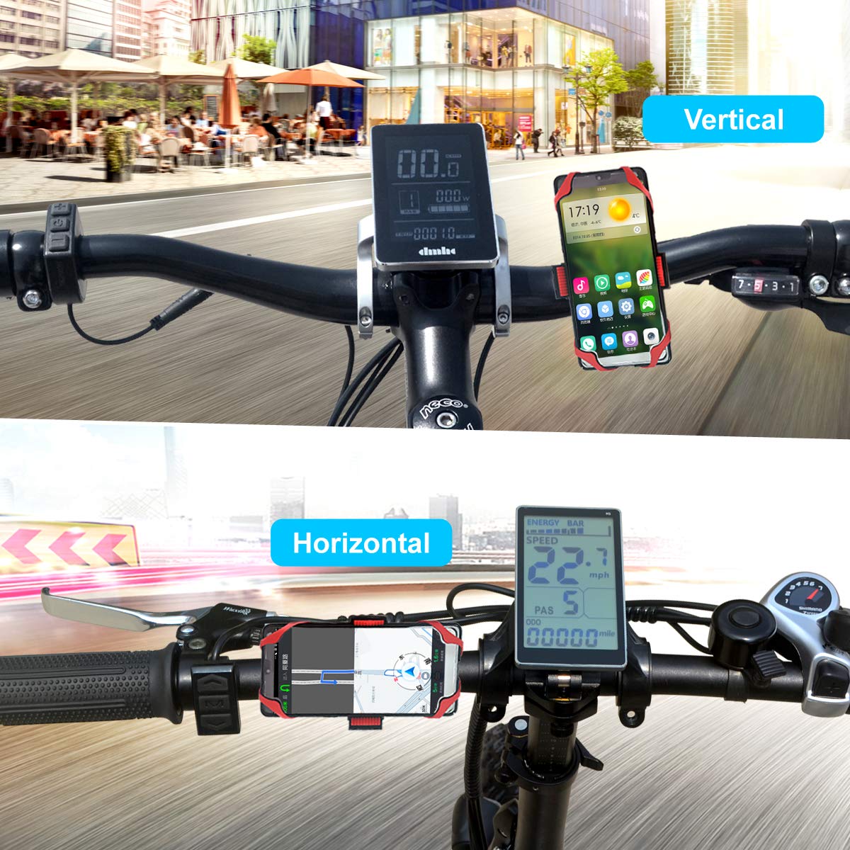 Bike Electric for Holder Phone Cell Universal VTUVIA Motorcycle Wide 3.