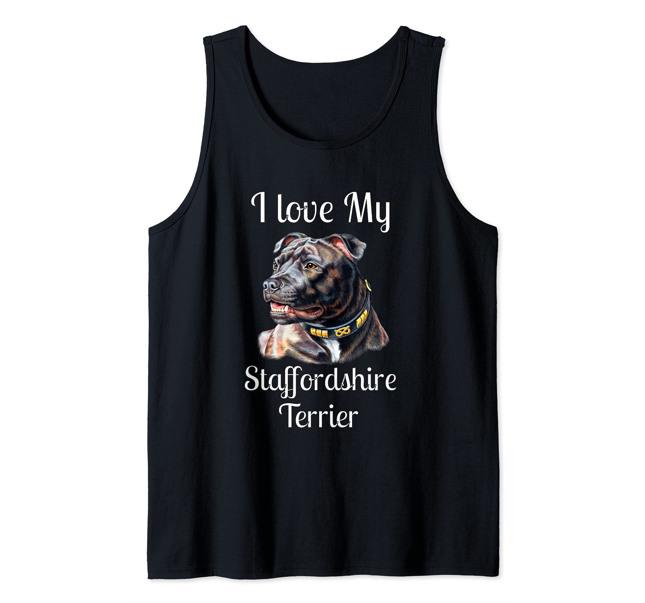 I Love My Staffordshire Terrier Dog Pet Owner Tank Top