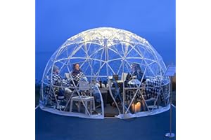 LVAOSTT Garden Dome Tent House Outdoor 12 FT, Weatherproof Greenhouse Transparent Garden Dome House for Backyard, Party