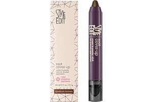 Style Edit Root Touch Up Stick for Medium Brown Hair, Root Concealer for Gray Hair Coverage, Temporary Hair Color, Premium Hair Shading Sponge Pen, Hair Makeup Root Cover Up, 0.11 oz Stick