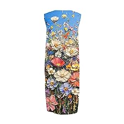Women's Dresses Summer Fall Cotton Linen Midi