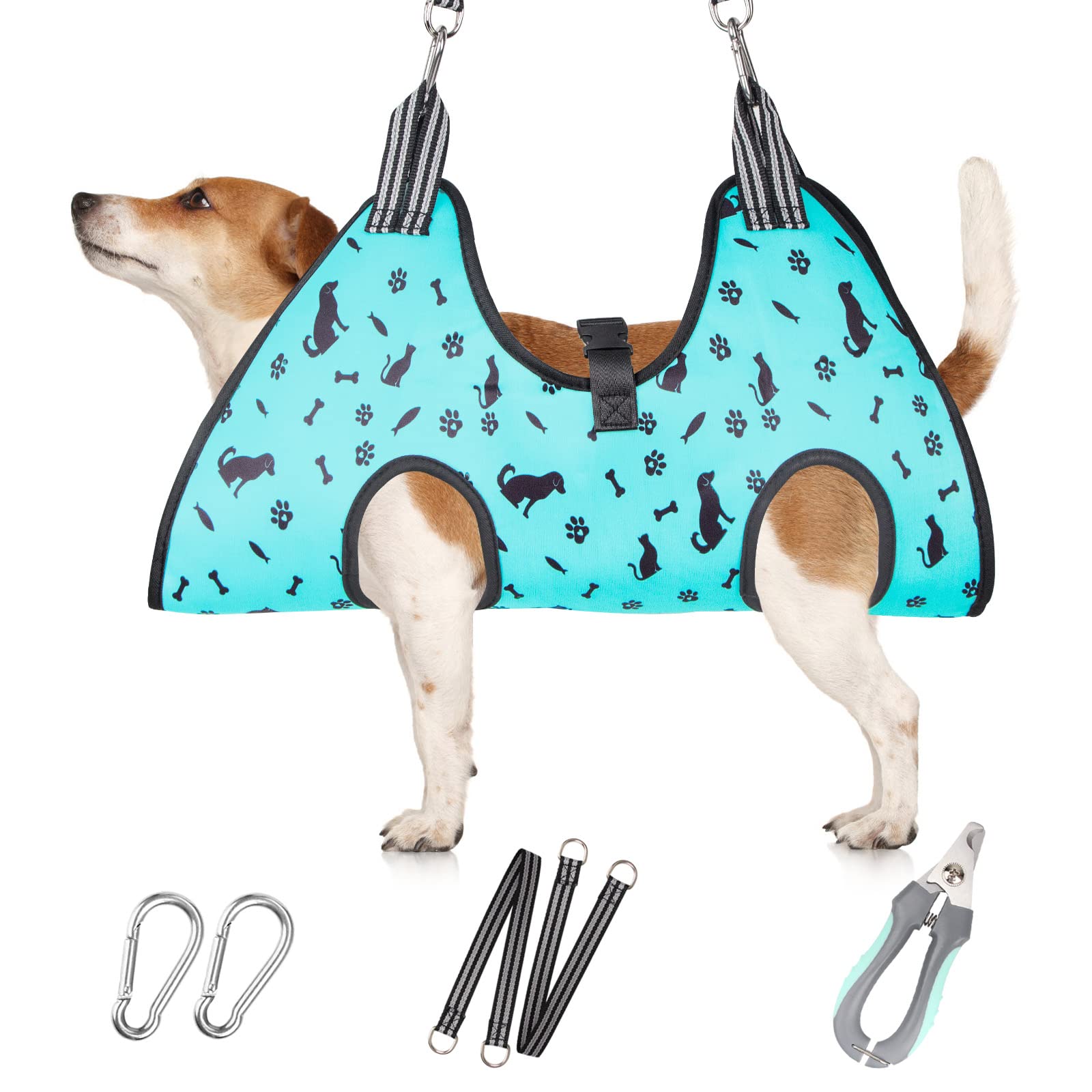 Photo 1 of ATESON Dog Grooming Hammock - Pet Harness for Grooming, Dog Sling for Nail Clipping, Dog Hanging Holder for Cutting Nails