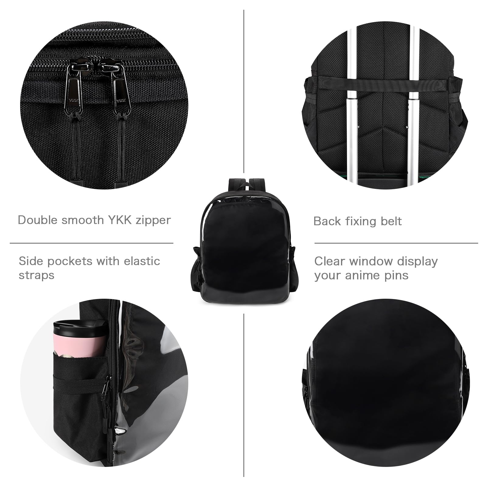 STEAMEDBUN Ita Bag Backpack with insert Pin Display Backpack for School Cosplay