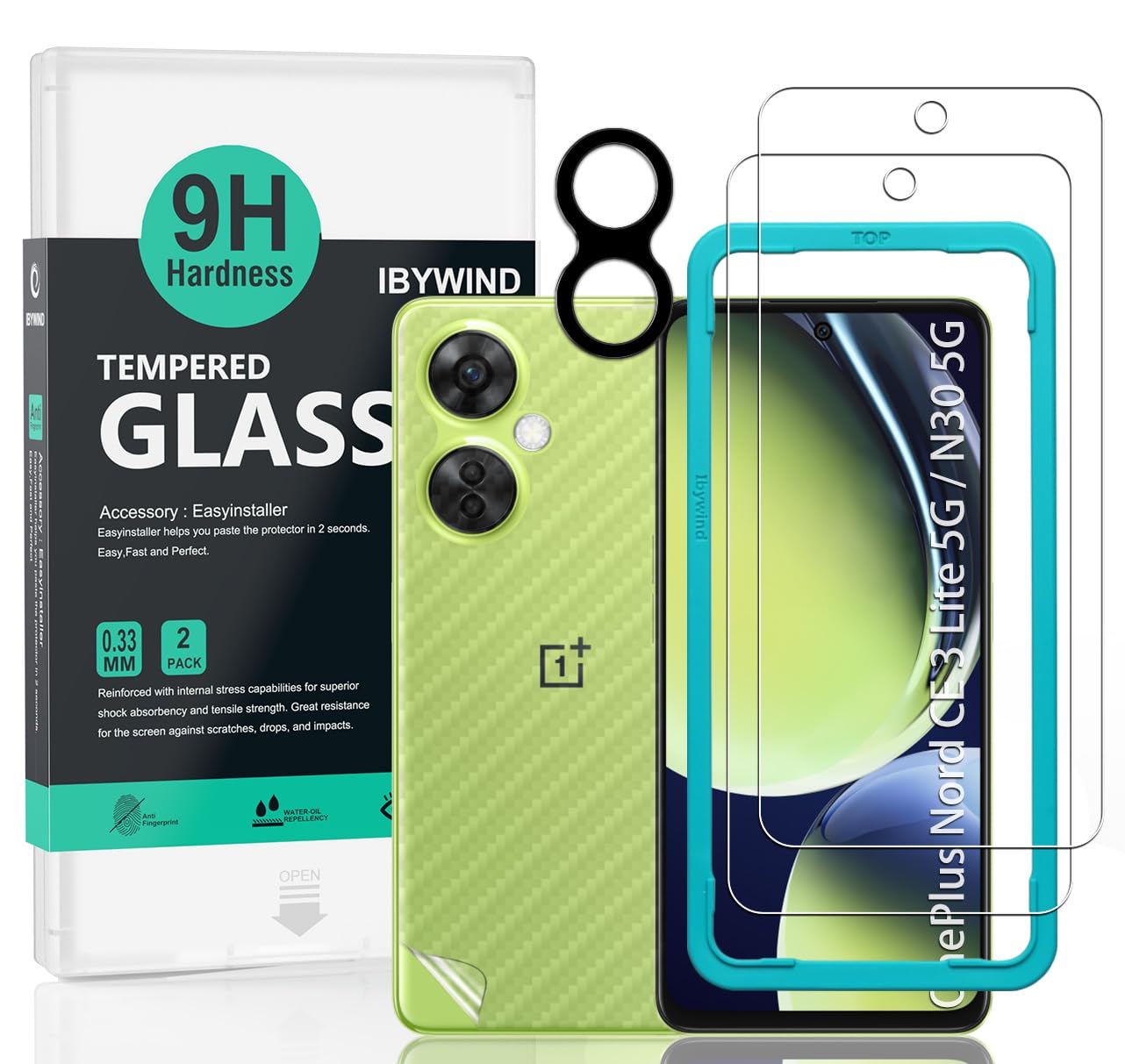 Ibywind 2 Pack Screen Protector for OnePlus Nord