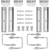Racewill 4 Pack 8"/10"/12" Boat Trailer Bunk Brackets for 1.5" x 3", 2" x 3", 3" x 3" Boat Trailer Crossmember