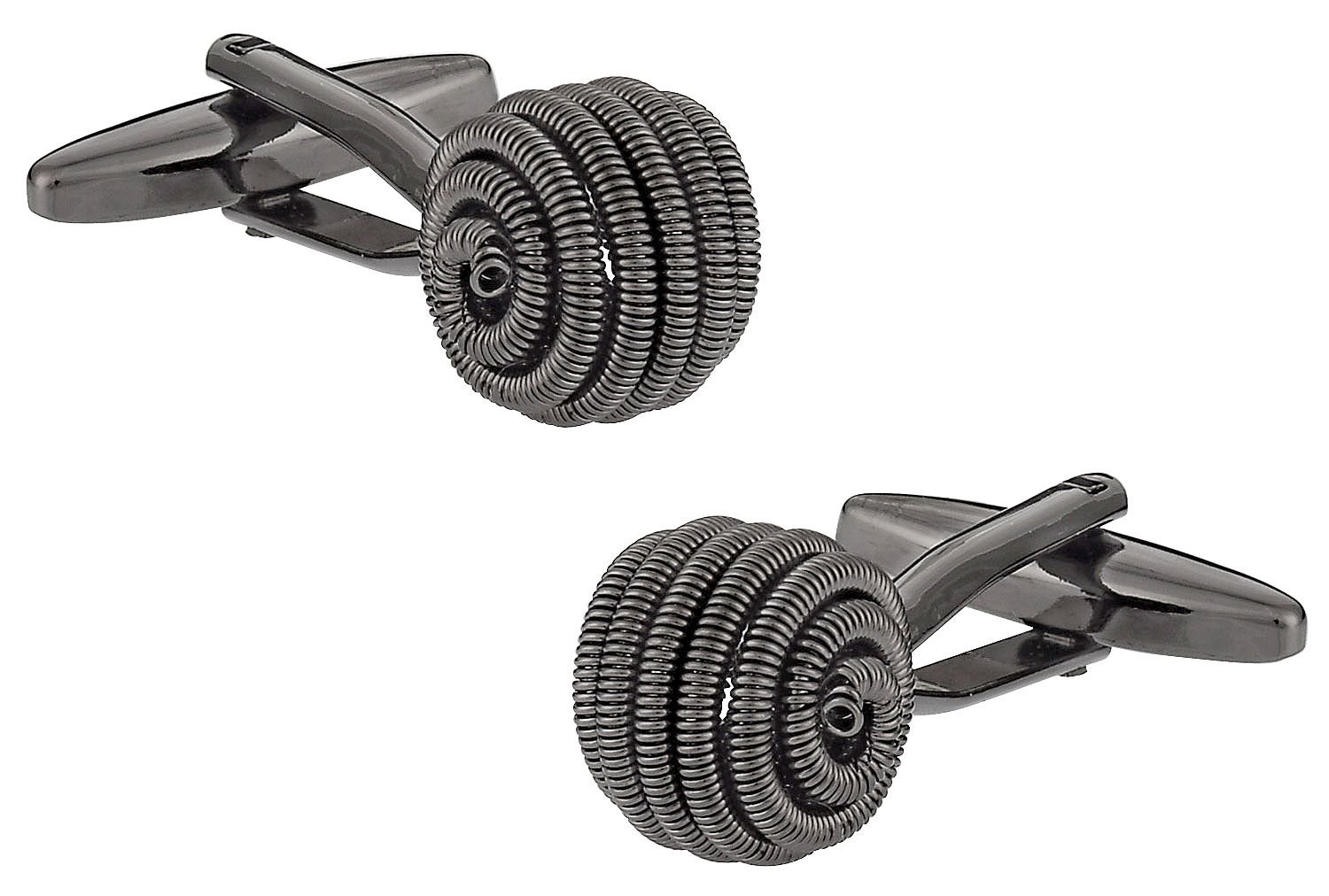Gunmetal Spring Knot Cufflinks by Cuff-Daddy