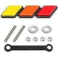 OXILAM Tri-color Grille Badge Emblem Decoration Accessories Car Truck Label Fit for Tacoma 4Runner Tundra Sequoia Rav4 Highlander (Yellow, Orange, Red)