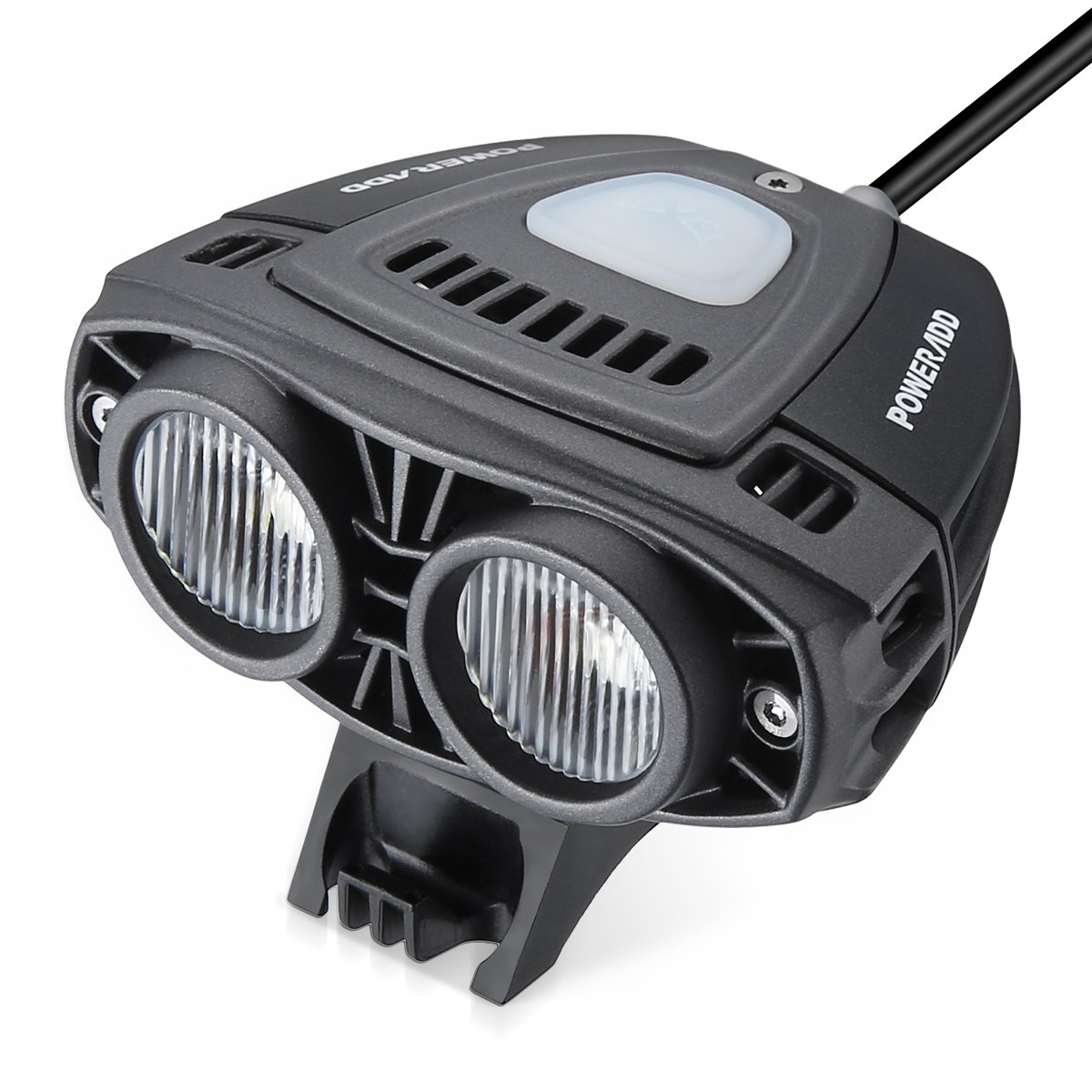 POWERADD Super Bright Headlight Front Bike Light, 12000mAh rechargeable Waterproof 1600K LED Bike Light, 3 Light modes for Bike,Road Bike,Mountain Bike,Light Bike Night Rider