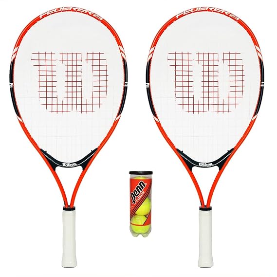 3 Pelotas de tenis RRP £60 Wilson Federer Junior 19,21,23,25,26 raqueta de  tenis Raquetas cristoleon Tenis