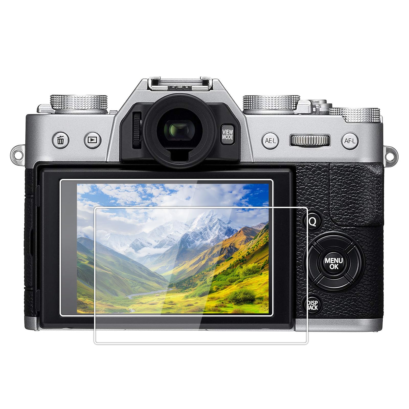 kinokoo Screen Protector for fuji X-T30 III/X-T30/ X-T30 II/X-T20/X-T10/X-E3/X-A2/X30/XF10 camera, 0.25mm 9H Hardness Tempered Glass Film - Bubble Free& Anti-Scratch&Anti-Finger Print (2 Pack)